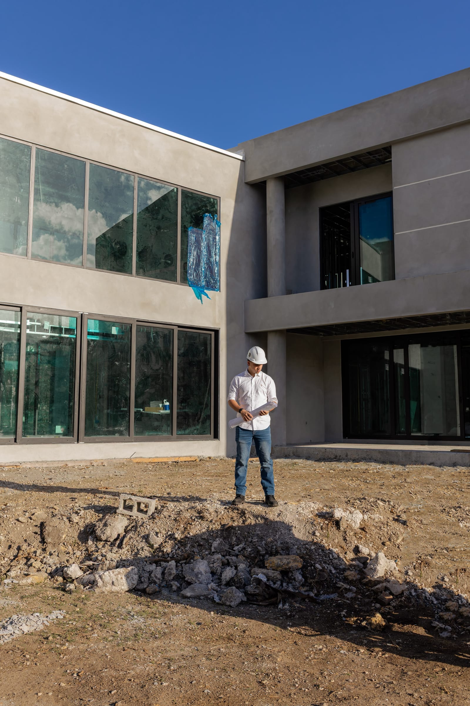 Florida Hurricane Impact Glazing & Concrete Elevation