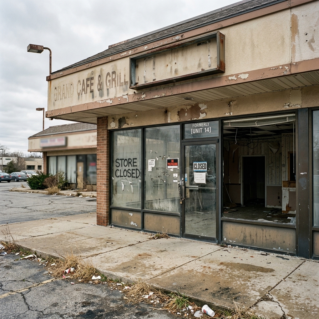 Before: Dilapidated Retail Unit - Premium Commercial Storefront Build-out