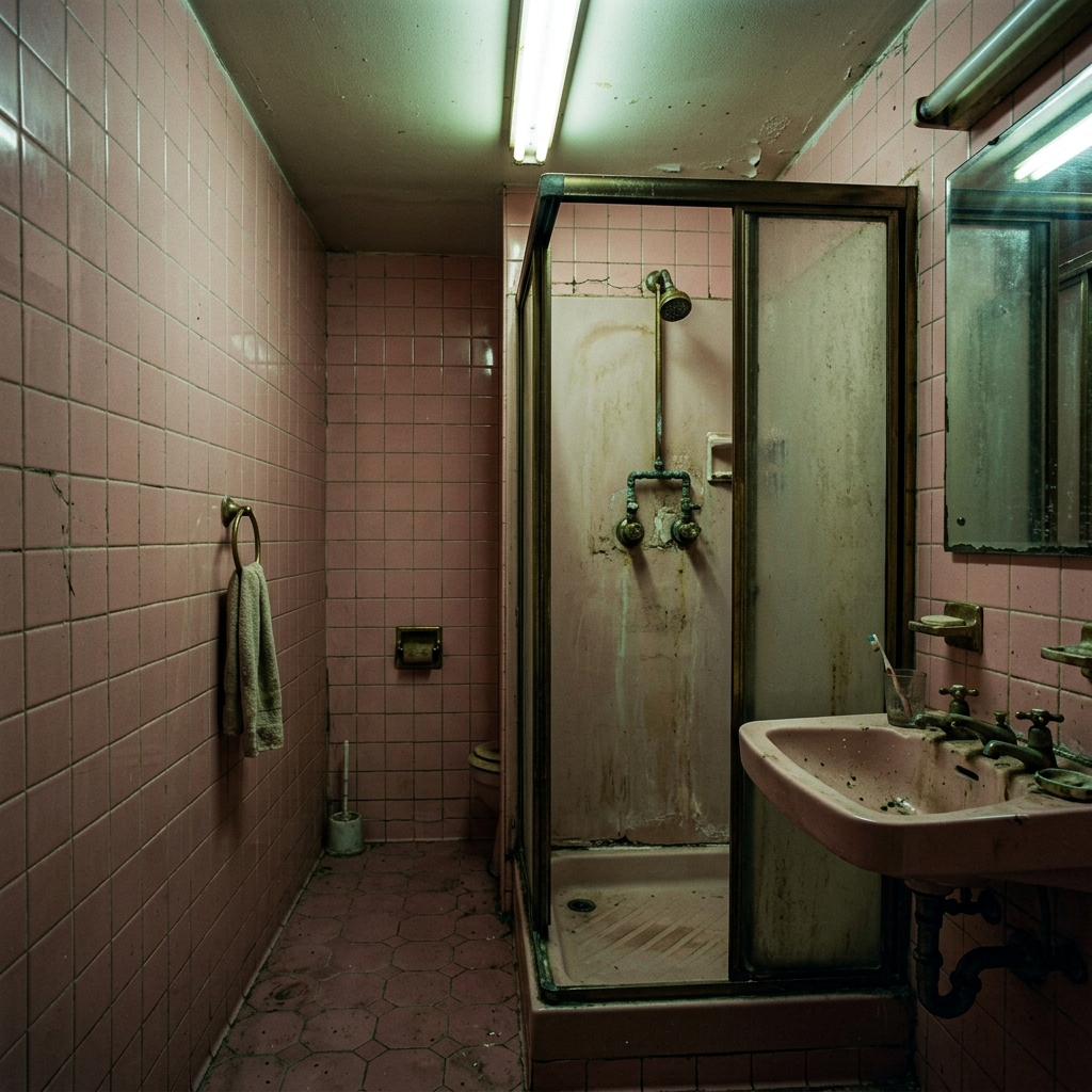 Before: Cramped 80s Bathroom - Spa-Inspired Master Bathroom Oasis