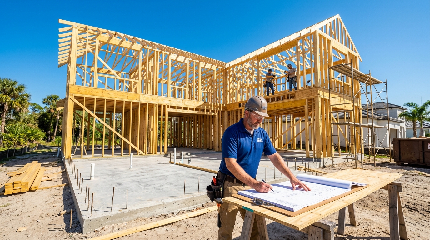 New home construction and structural additions by licensed Florida contractor AMG Contracting LLC